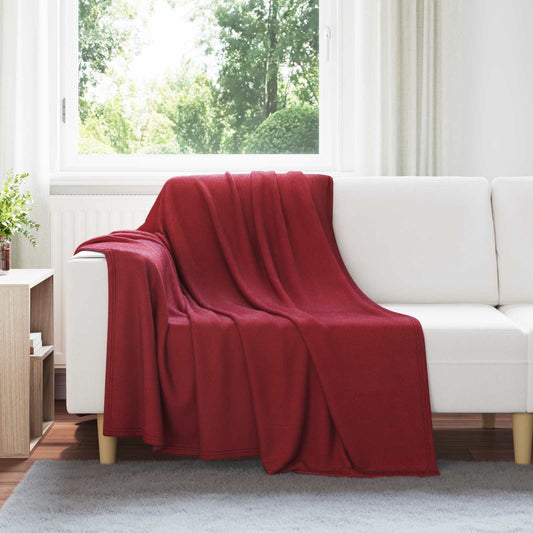 Coperte da Pile 24 pcs Rosso Bordeaux 200 x 150 cm Panno | homemem39