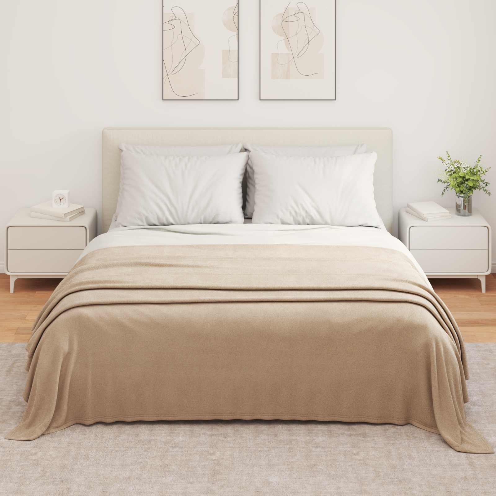 Coperta Cammello 350 x 270 cm Panno | homemem39