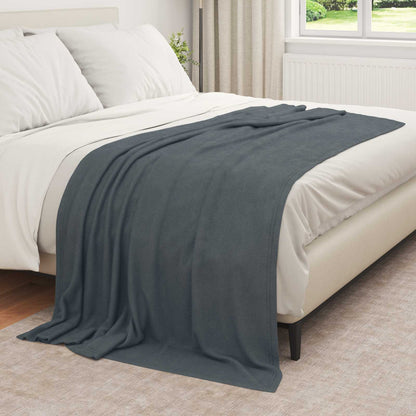 Coperta Grigio scuro 210 x 140 cm Panno | homemem39