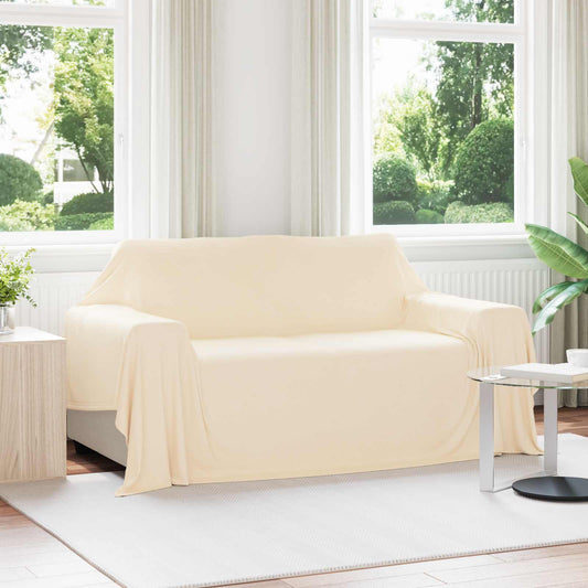 Coperte da Pile 6 pz Crema 280 x 210 cm 4.85 kg Panno - homemem39