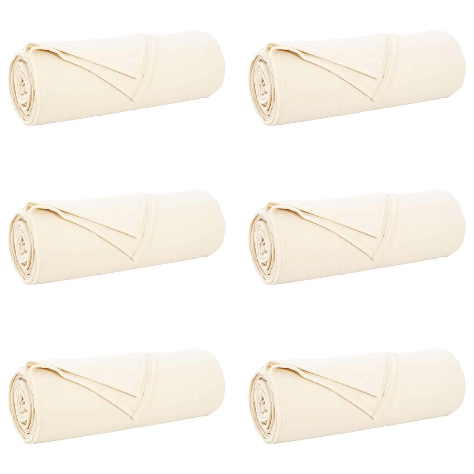 Coperte da Pile 6 pcs Crema 280 x 210 cm Panno | homemem39