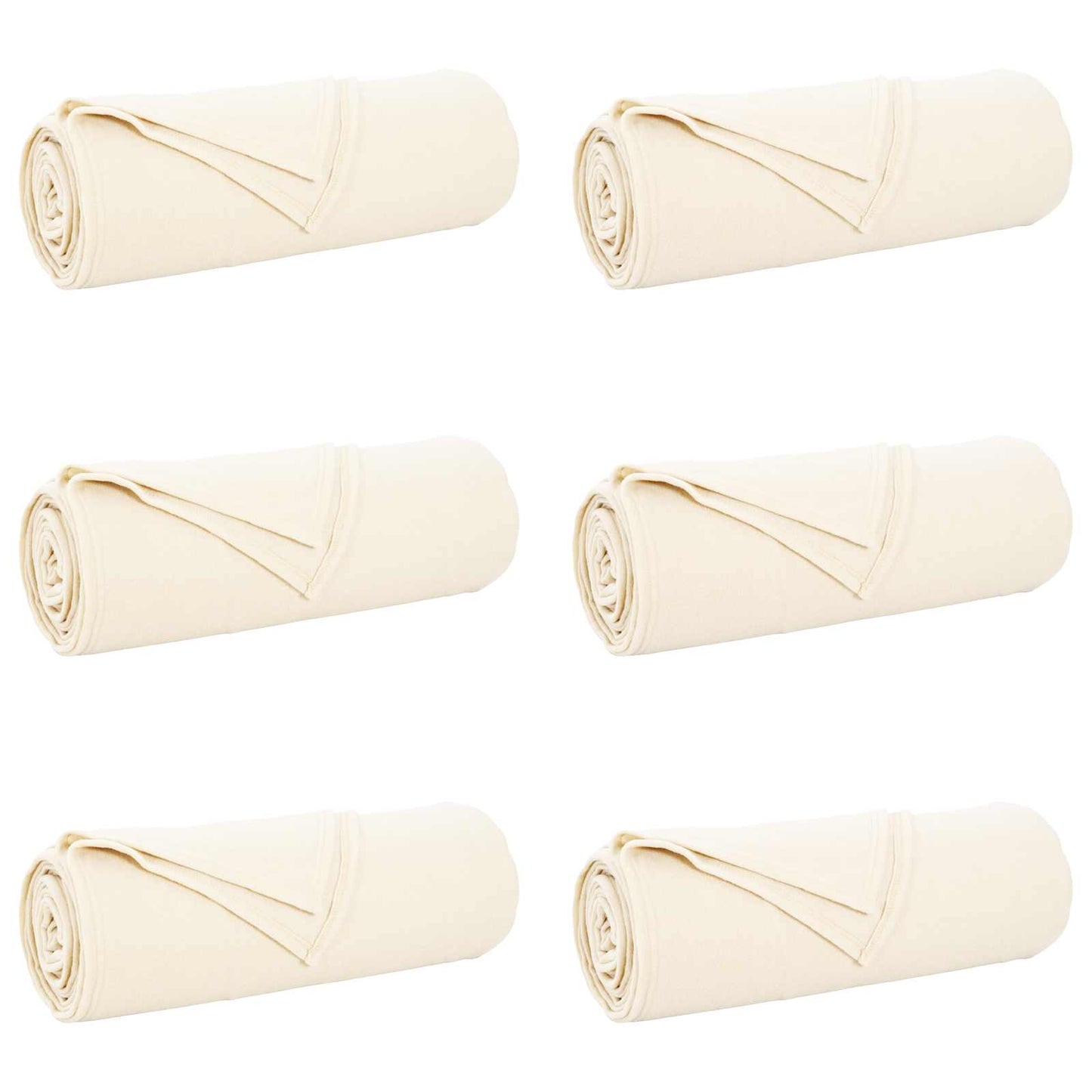 Coperte da Pile 6 pcs Crema 350 x 270 cm Panno