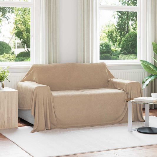 Coperte da Pile 6 pz Cammello 280 x 210 cm 4.75 kg Panno - homemem39