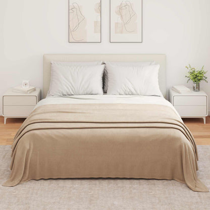 Coperte da Pile 6 pcs Cammello 350 x 270 cm Panno | homemem39