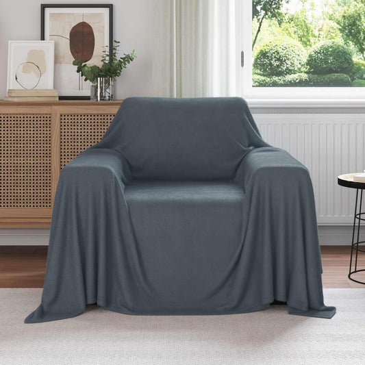 Coperte da Pile 6 pz Grigio Scuro 210 x 140 cm 2.56 kg Panno - homemem39