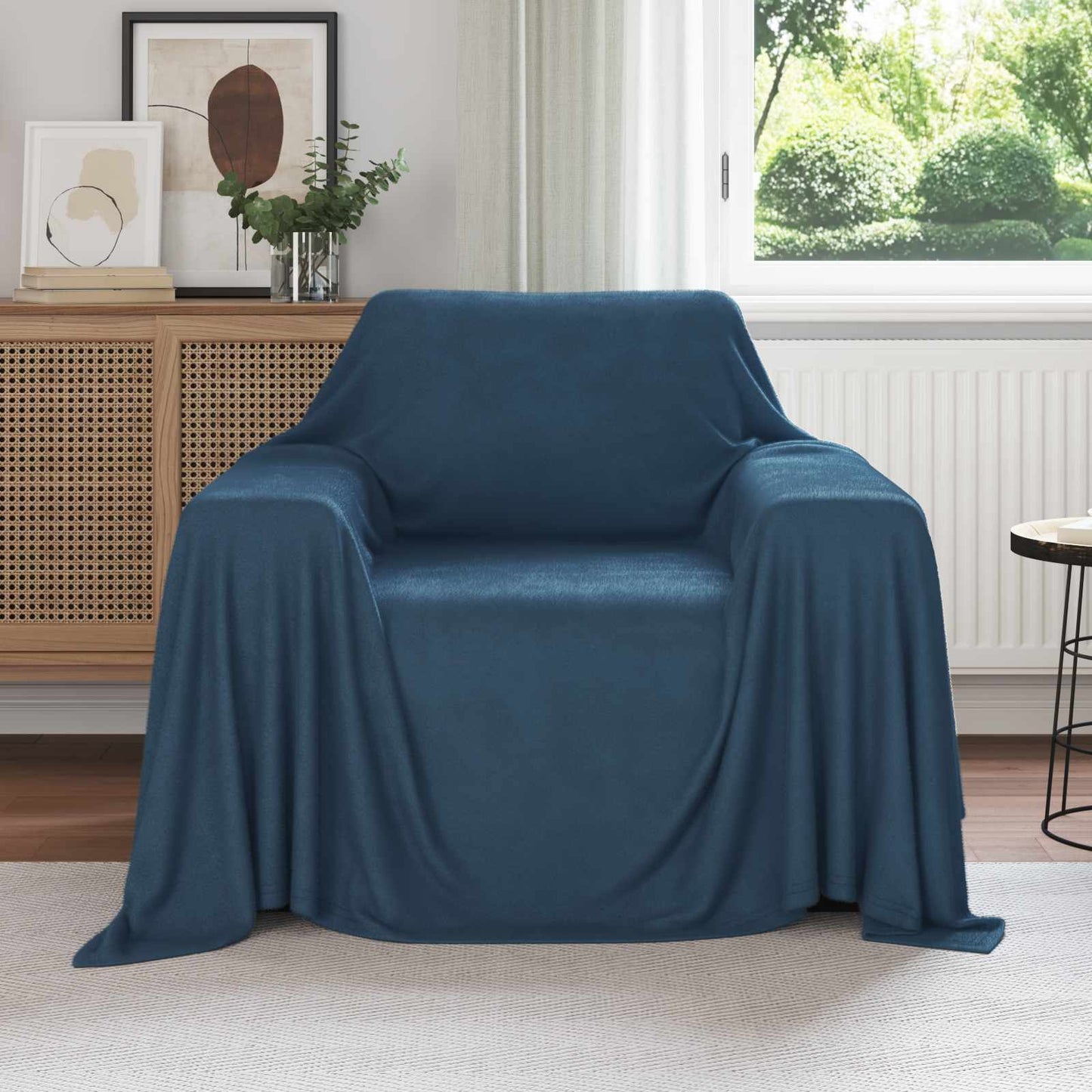 Coperte da Pile 6 pcs Blu navy 210 x 140 cm Panno