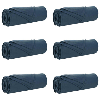 Coperte da Pile 6 pcs Blu navy 280 x 210 cm Panno