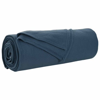 Coperte da Pile 6 pcs Blu navy 280 x 210 cm Panno
