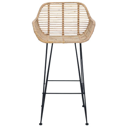 Sedia da Bar 2 pcs 55 x 52 x 92 cm Rattan e Ferro