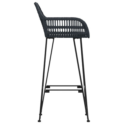Sedia da Bar 2 pcs 55 x 52 x 105 cm Rattan e Ferro