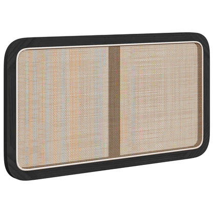 Testiera con testiera Nero 100 x 55 x 3 cm Rattan