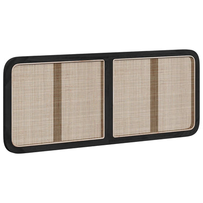 Testiera con testiera Nero 140 x 55 x 3 cm Rattan