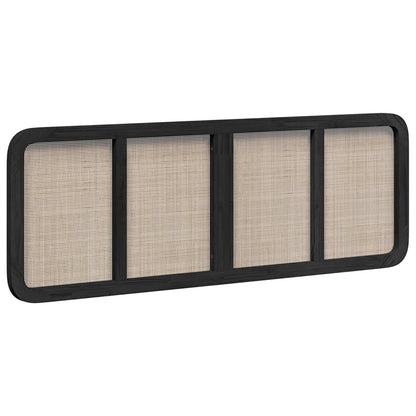 Testiera con testiera Nero 160 x 55 x 3 cm Rattan
