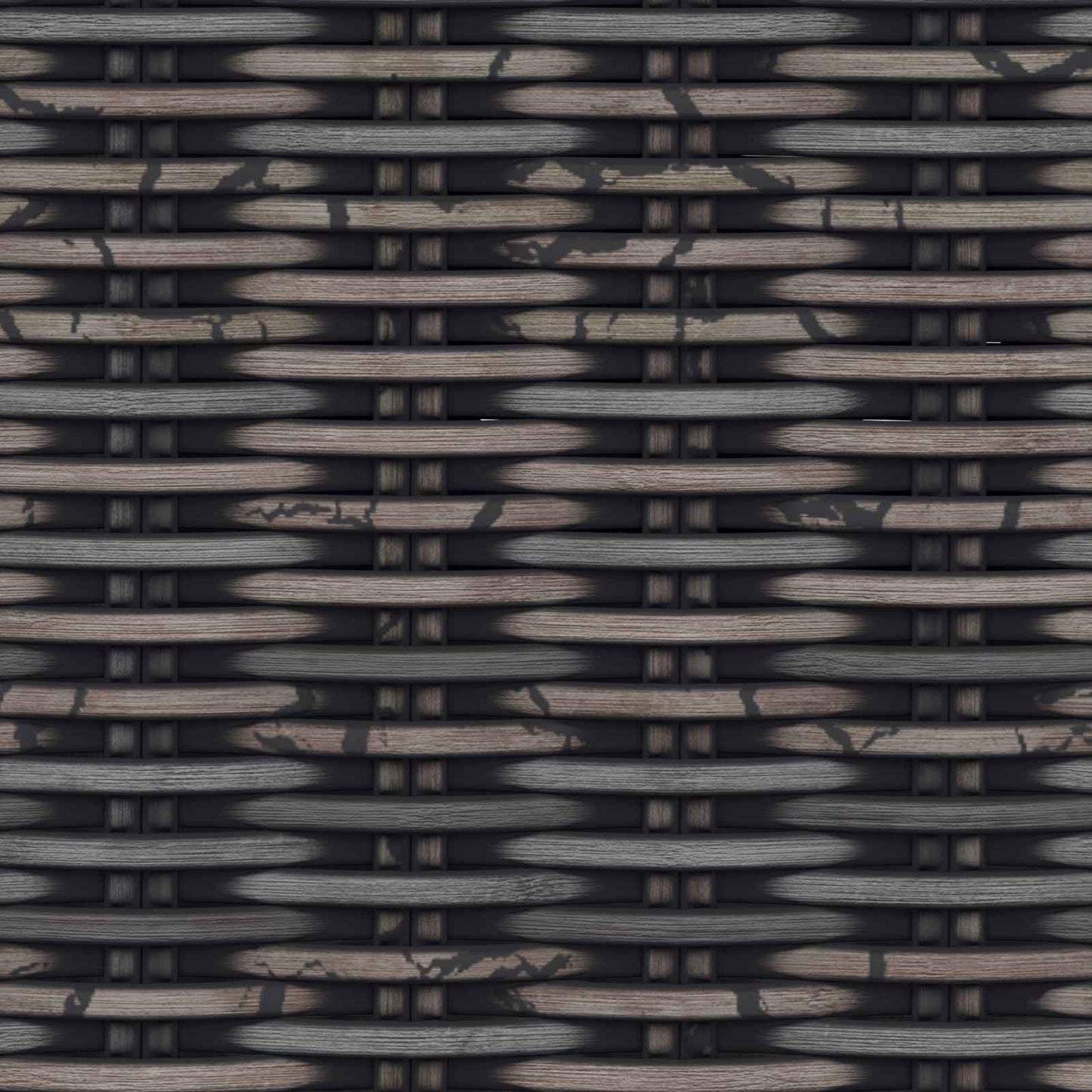 Panchina con contenitore Nero Lavato 110 x 40 x 50 cm Rattan