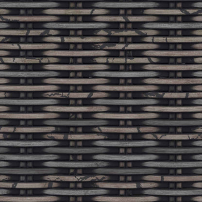 Panchina con contenitore Nero Lavato 110 x 40 x 50 cm Rattan