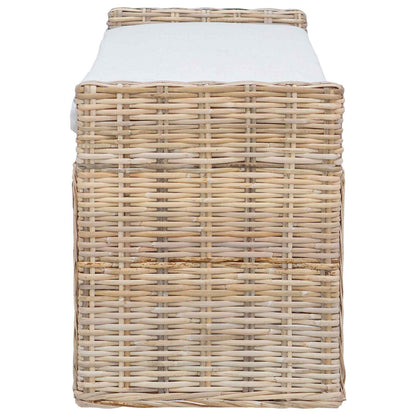 Panchina con contenitore Naturale 110 x 40 x 50 cm Rattan
