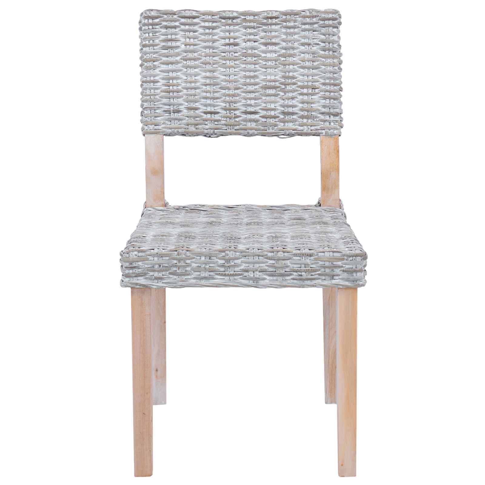 Sedia da pranzo 2 pcs Rattan Kubu Bianco Lavato 46 x 55 x 84 cm | homemem39