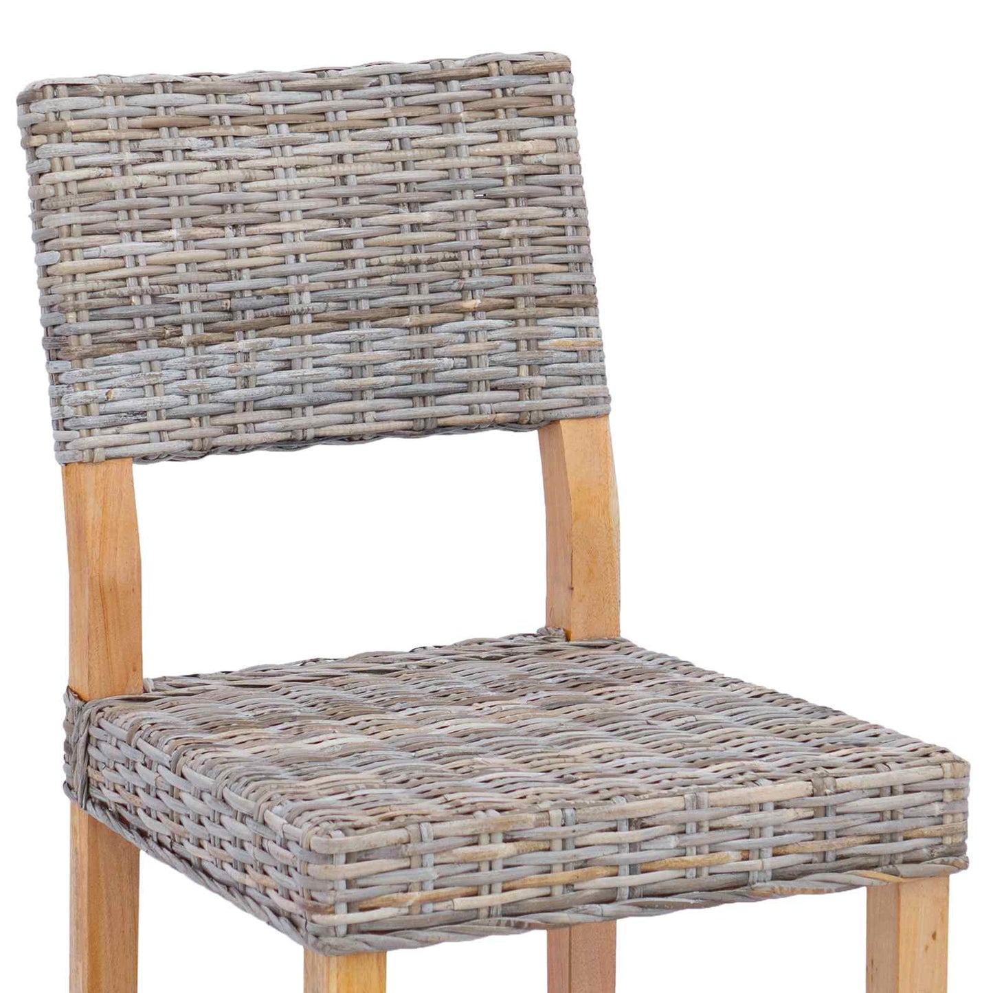 Sedia da pranzo 2 pz Rattan Kubu Grigio Kubu 46 x 55 x 84 cm