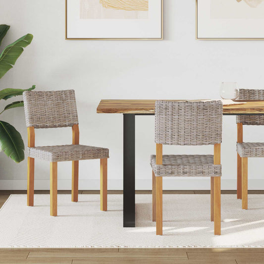 Sedia da pranzo 2 pcs Rattan Kubu Grigio Kubu 46 x 55 x 84 cm | homemem39