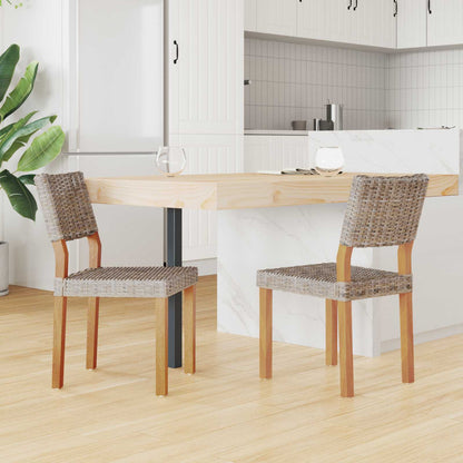 Sedia da pranzo 2 pz Rattan Kubu Grigio Kubu 46 x 55 x 84 cm