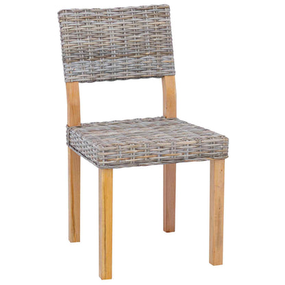 Sedia da pranzo 2 pz Rattan Kubu Grigio Kubu 46 x 55 x 84 cm