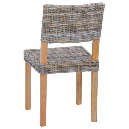 Sedia da pranzo 2 pz Rattan Kubu Grigio Kubu 46 x 55 x 84 cm