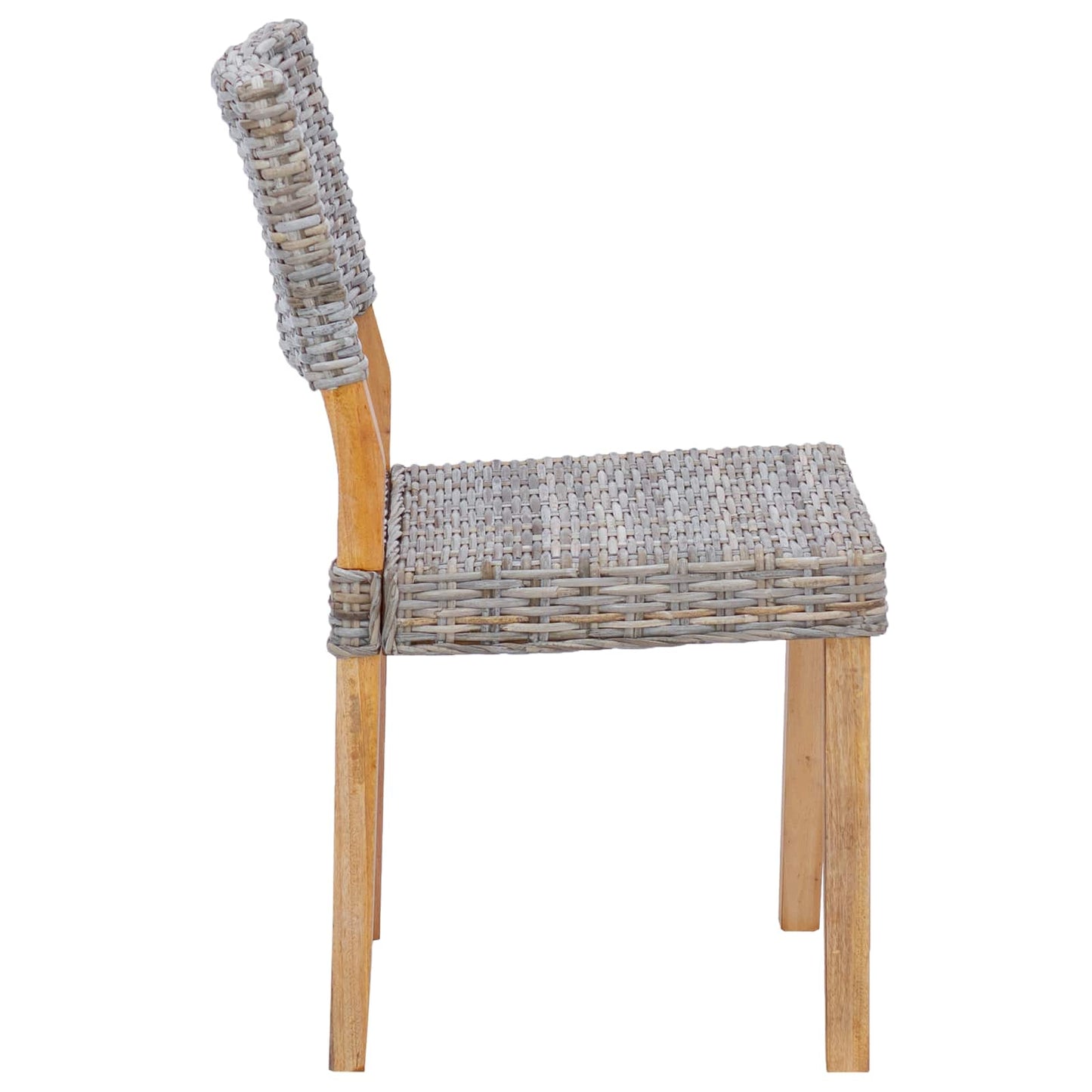 Sedia da pranzo 2 pz Rattan Kubu Grigio Kubu 46 x 55 x 84 cm
