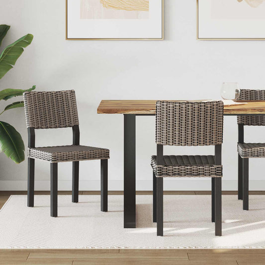 Sedia da pranzo 2 pcs Rattan Kubu Nero Lavato 46 x 55 x 84 cm | homemem39