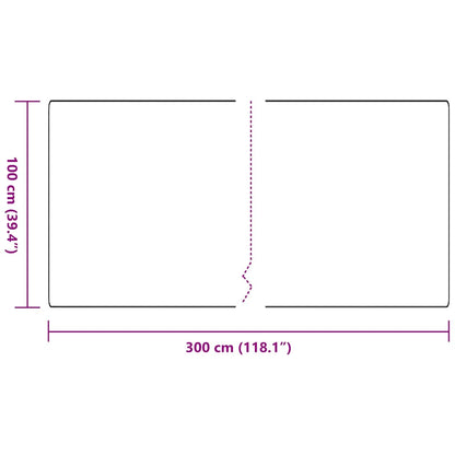 Runner in Moquette Grigio chiaro 100 x 300 cm