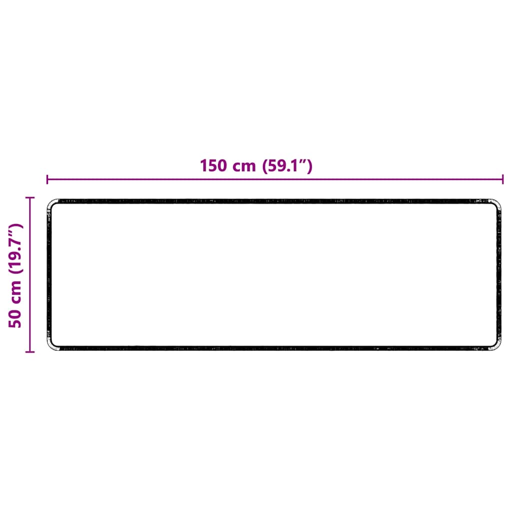 Runner in Moquette Nero 50 x 150 cm 100% Polipropilene Tuft