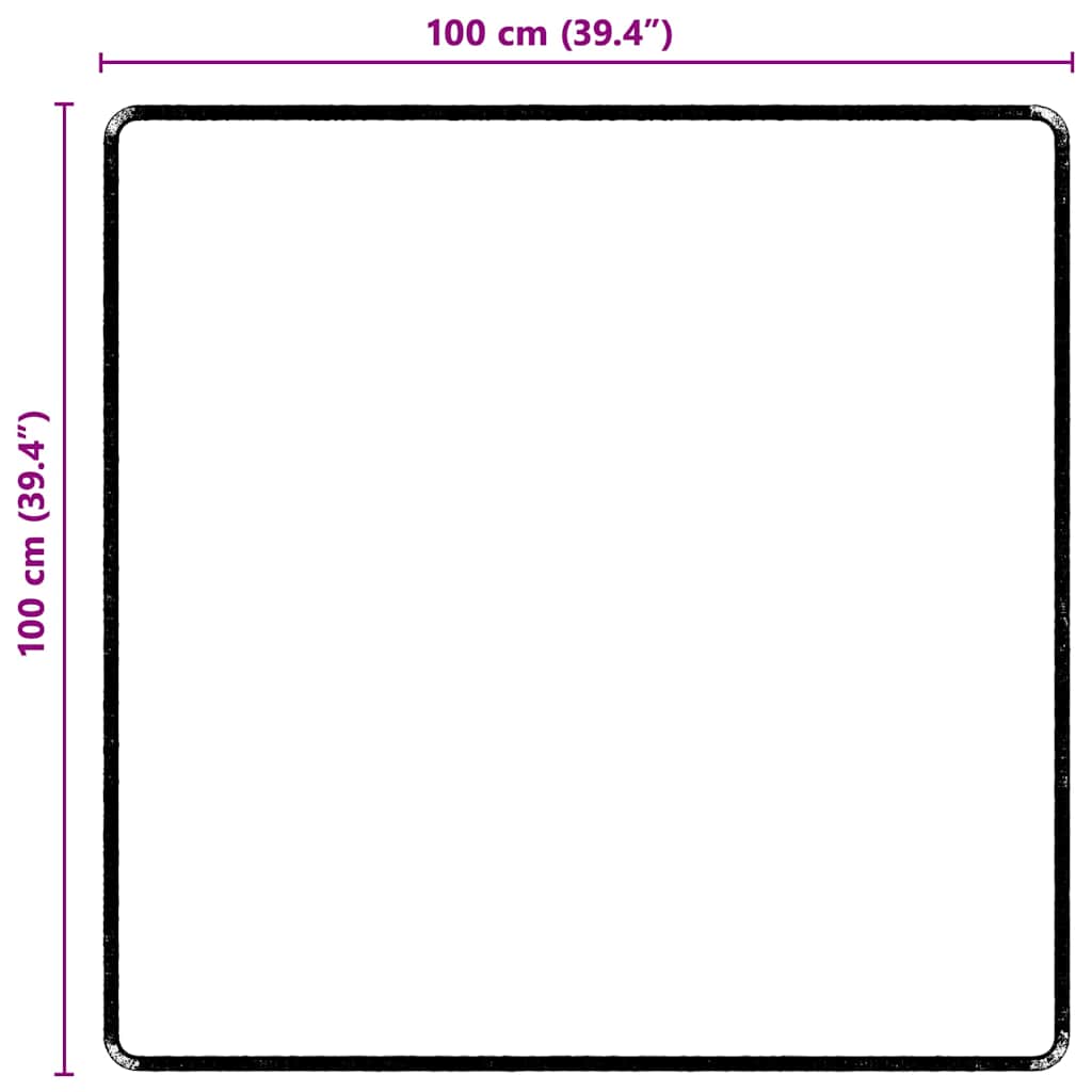 Runner in Moquette Nero 100 x 100 cm 100% Polipropilene Tuft