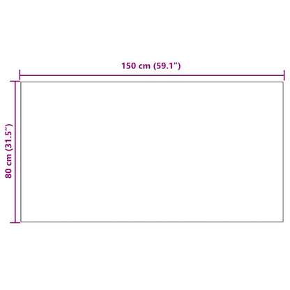 Runner in Moquette Grigio 80 x 150 cm Tessuto