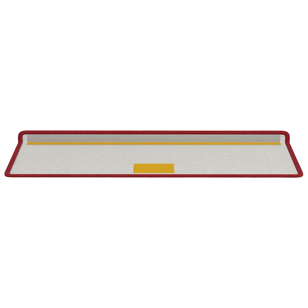 Tappetini per scale autoadesivi 15 pcs Rosso 65 x 21 x 4 cm | homemem39
