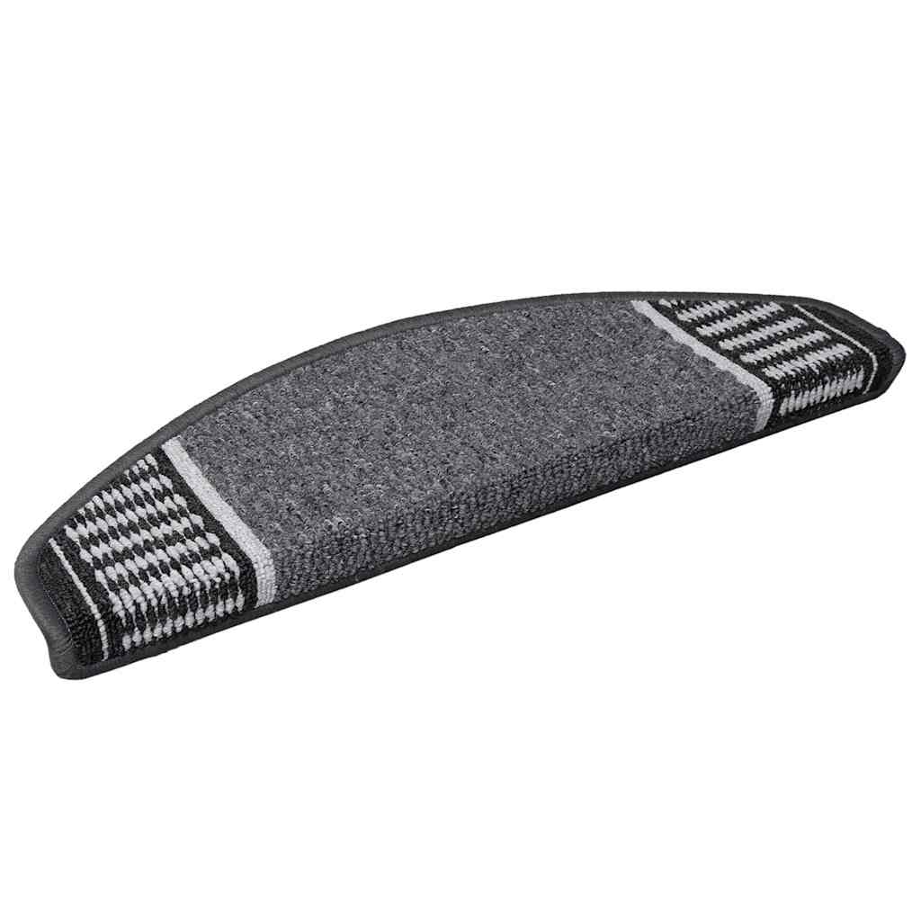 Tappetini per scale autoadesivi 15 pcs Antracite 65 x 21 x 4 cm | homemem39