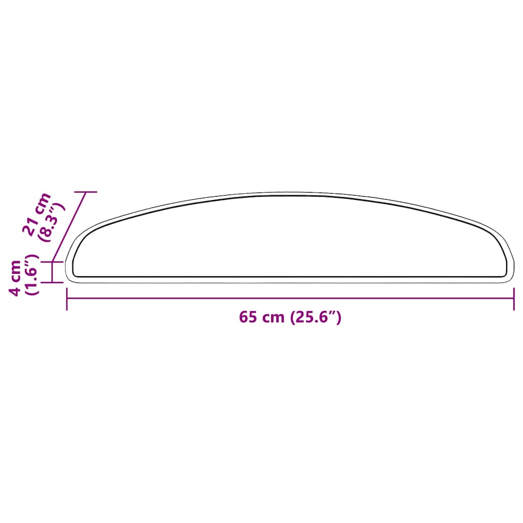 Tappetini per scale autoadesivi 15 pcs Antracite 65 x 21 x 4 cm | homemem39