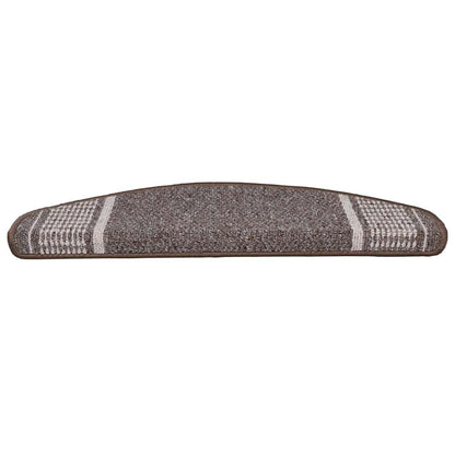 Tappetini per scale autoadesivi 15 pcs Marrone 65 x 21 x 4 cm | homemem39