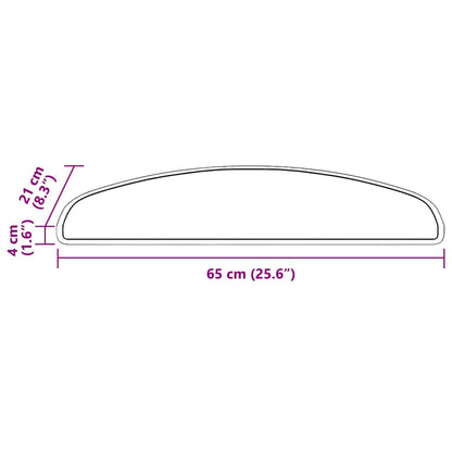 Tappetini per scale autoadesivi 15 pcs Marrone 65 x 21 x 4 cm | homemem39
