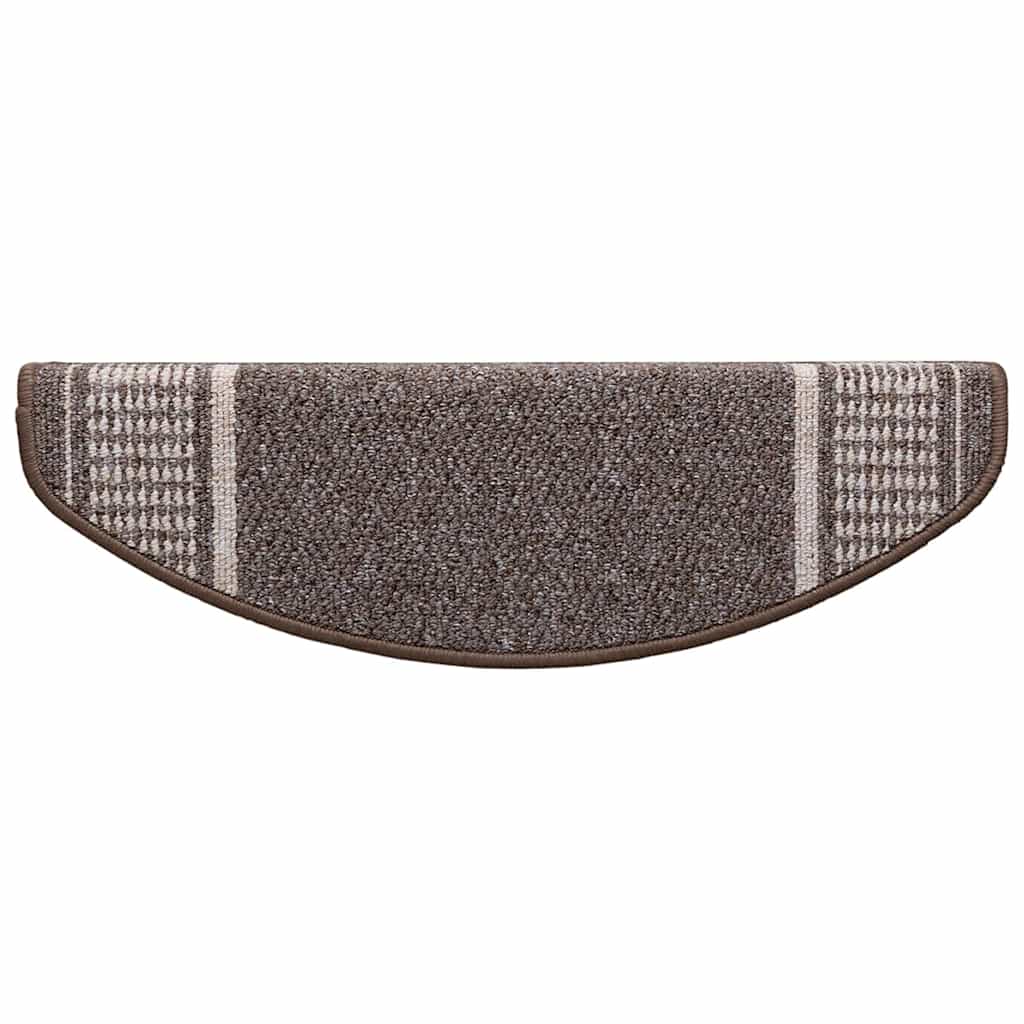 Tappetini per scale autoadesivi 15 pcs Marrone 65 x 21 x 4 cm | homemem39