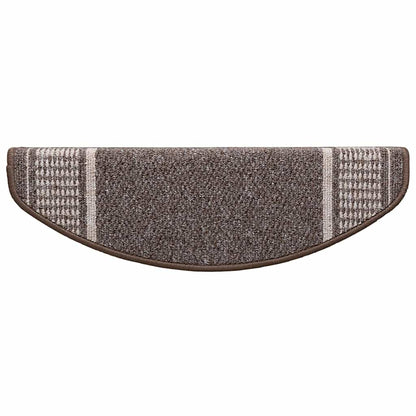 Tappetini per scale autoadesivi 15 pcs Marrone 65 x 21 x 4 cm | homemem39