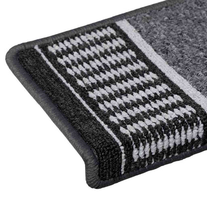 Tappetini per scale autoadesivi 15 pcs Antracite 65 x 21 x 4 cm | homemem39