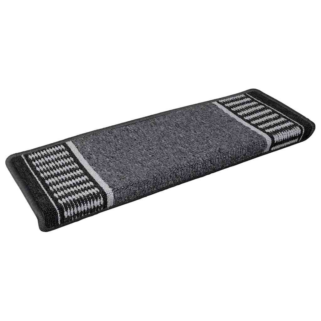 Tappetini per scale autoadesivi 15 pcs Antracite 65 x 21 x 4 cm | homemem39
