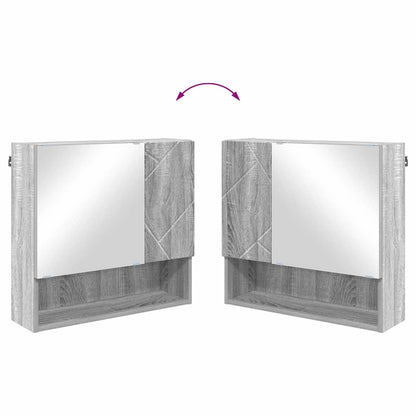 Set di mobili per il bagno 2 pz Grigio Sonoma 61 x 35 x 64 cm | homemem39