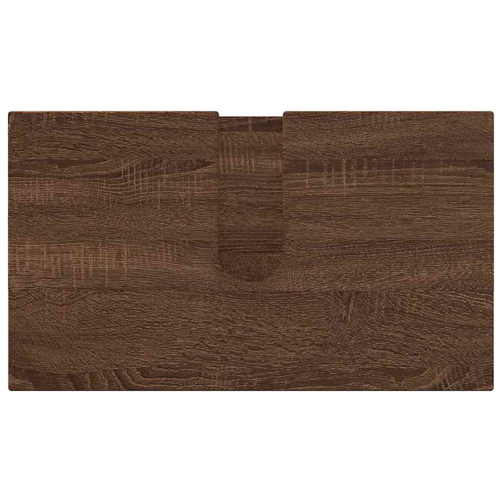 Set di mobili per il bagno con porta 2 pcs Rovere Marrone | homemem39