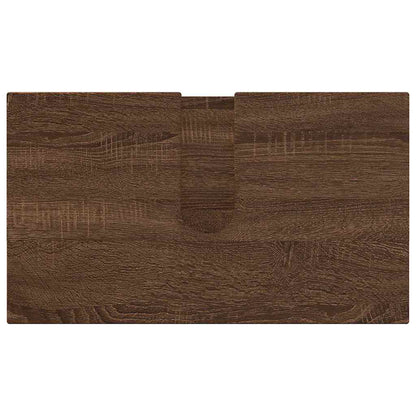 Set di mobili per il bagno con porta 2 pcs Rovere Marrone | homemem39