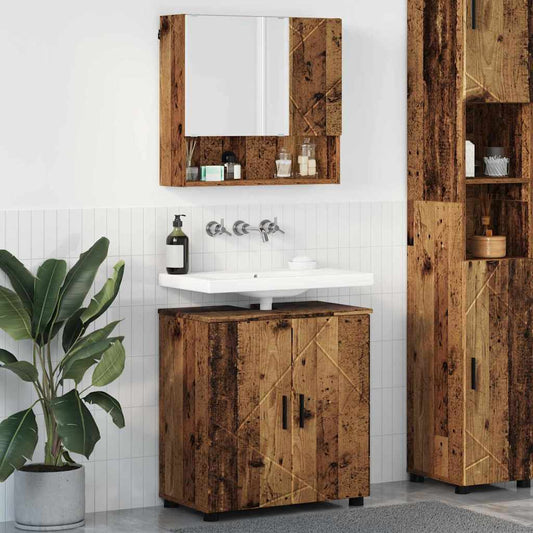 Set di mobili per il bagno 2 pz Legno vecchio 61 x 35 x 64 cm | homemem39