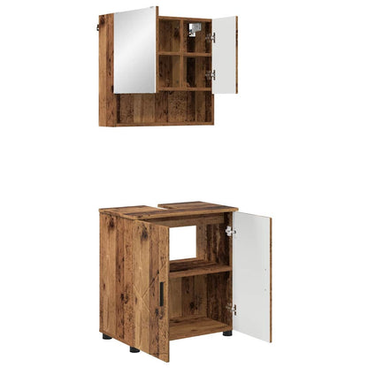 Set di mobili per il bagno 2 pz Legno vecchio 61 x 35 x 64 cm | homemem39