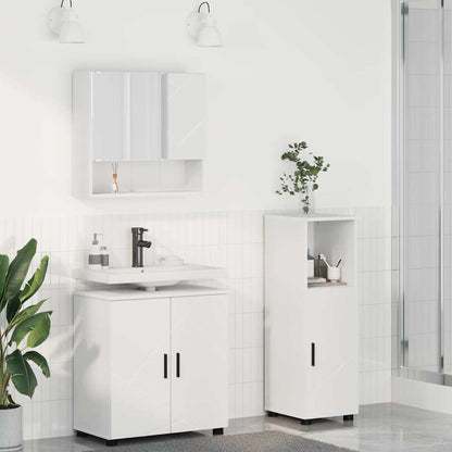 Set di mobili per il bagno Montaggio a parete 3 pcs Bianco | homemem39