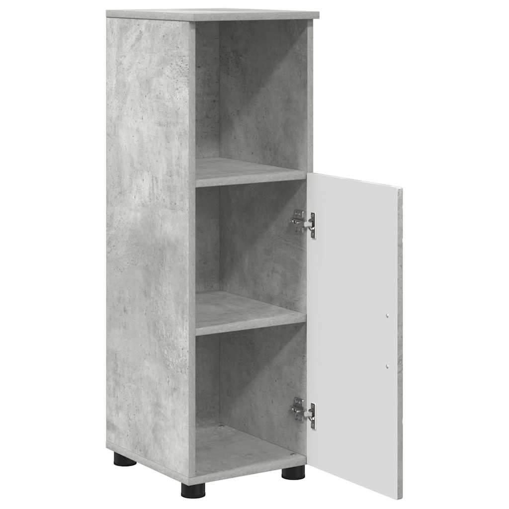 Set di mobili per il bagno con porta 3 pcs Grigio cemento | homemem39