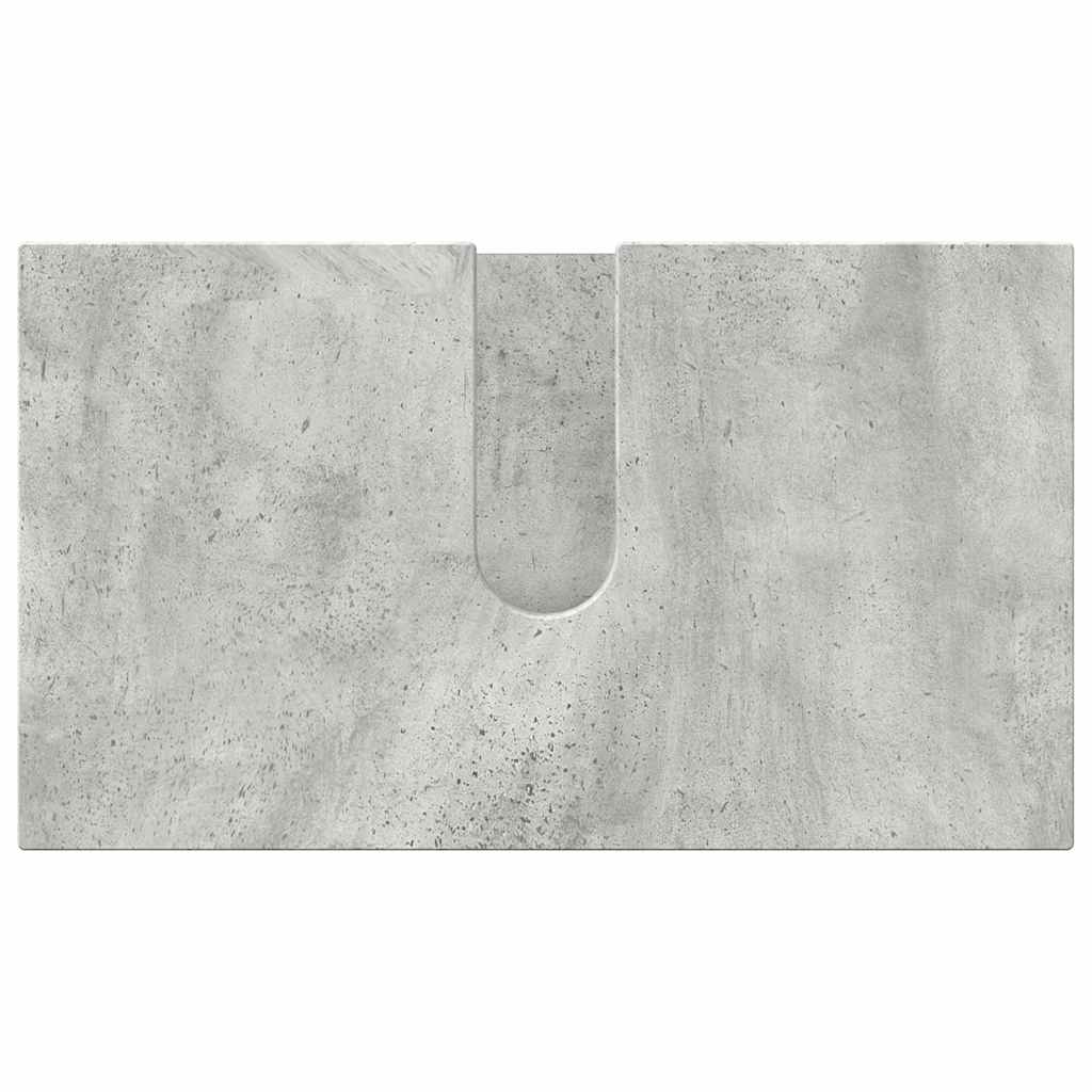 Set di mobili per il bagno con porta 3 pcs Grigio cemento | homemem39