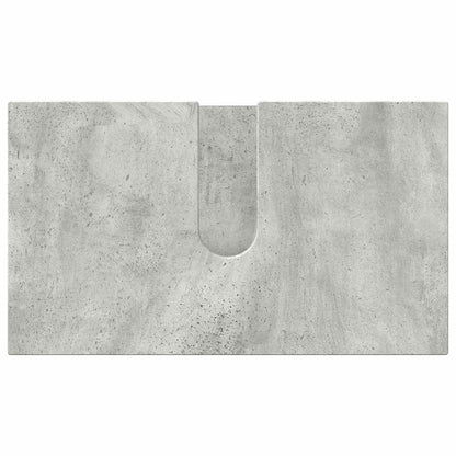 Set di mobili per il bagno con porta 3 pcs Grigio cemento | homemem39